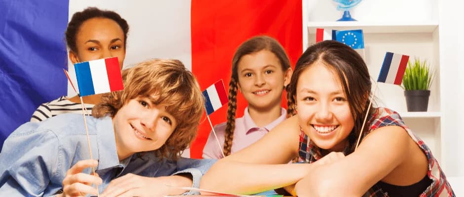 Young learners enjoying a French class